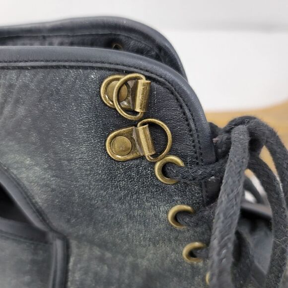 Jeffrey campbell distressed black leather open back booties - Picture 9 of 12